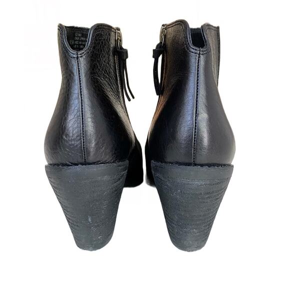 Sofft Tilton Women's Black Oiled Suede & Leather Mixed Media Ankle Boot 8.5M - Picture 3 of 10